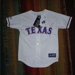 NWT Texas Rangers Majestic Jersey M - $50 Tag Vintage!
